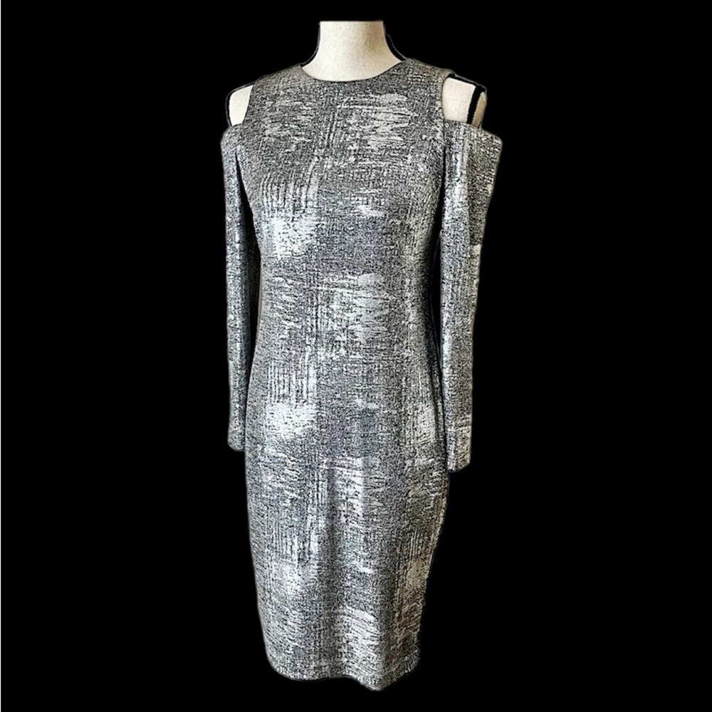 Calvin Klein Gray Long Sleeve Dress